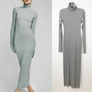 trendy long sleeve dress Trendy Ink Blue Long Sleeves Lace Appliques Slit V-neck Evening Gown J